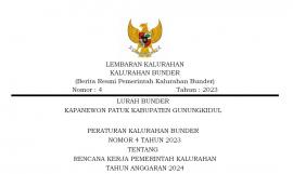 PERATURAN KALURAHAN NOMOR 4 TAHUN 2023 TENTANG RKPKAL TAHUN ANGGARAN 2024